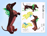 McCall's 1810: 1950s Uncut Nosey Stuffed Dachshund Dog Vintage Sewing Pattern