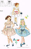 1950s VTG McCalls Sewing Pattern 1875 Toddler Girls Embroidered Party Dress Sz 4 - Vintage4me2