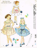 1950s VTG McCalls Sewing Pattern 1875 Toddler Girls Embroidered Party Dress Sz 4 - Vintage4me2