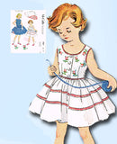 1950s Vintage McCall's Sewing Pattern 1927 Cute Girls Sun Dress & Petticoat Sz 8 - Vintage4me2