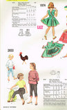 1950s Vintage McCall's Sewing Pattern 2033 Toddler Girls Peddle Pushers & Blouse Sz 6 - Vintage4me2