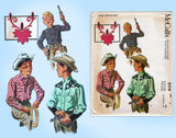 1950s Vintage McCalls Sewing Pattern 2119 Boys Western Shirt w Embroidery Sz 6