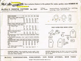 1950s Vintage McCalls Sewing Pattern 2207 Misses Monogram Blouse Sz 14 34B