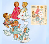 1950s Vintage McCalls Sewing Pattern 2349 Betsy Wetsy 23-25 in Baby Doll Clothes