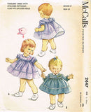 1960s Vintage McCall's Sewing Pattern 2447 Helen Lee Baby Girls Dress Size 6 mos - Vintage4me2