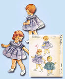 1960s Vintage McCall's Sewing Pattern 2447 Helen Lee Baby Girls Dress Size 6 mos - Vintage4me2