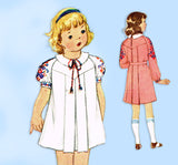 McCall 285: 1930s Little Girls Pleated Dress Size 10 Vintage Sewing Pattern