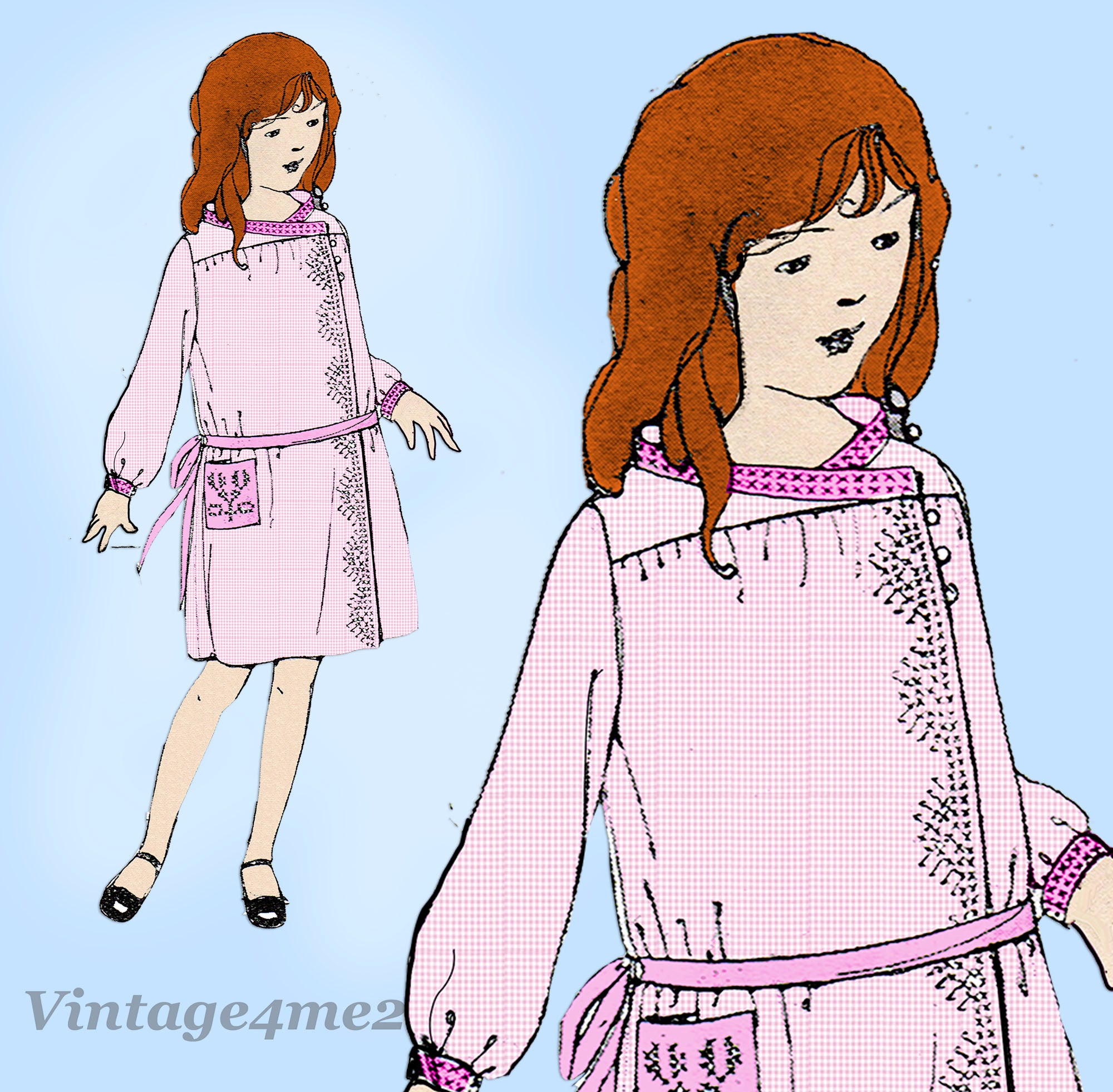 Uncut McCalls Sewing Pattern 11422 8266 girl dress size 1/2-4 Factory Folded