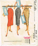 1950s Vintage McCalls Sewing Pattern 3734 Easy Misses Instant Skirt Sz 28 Waist