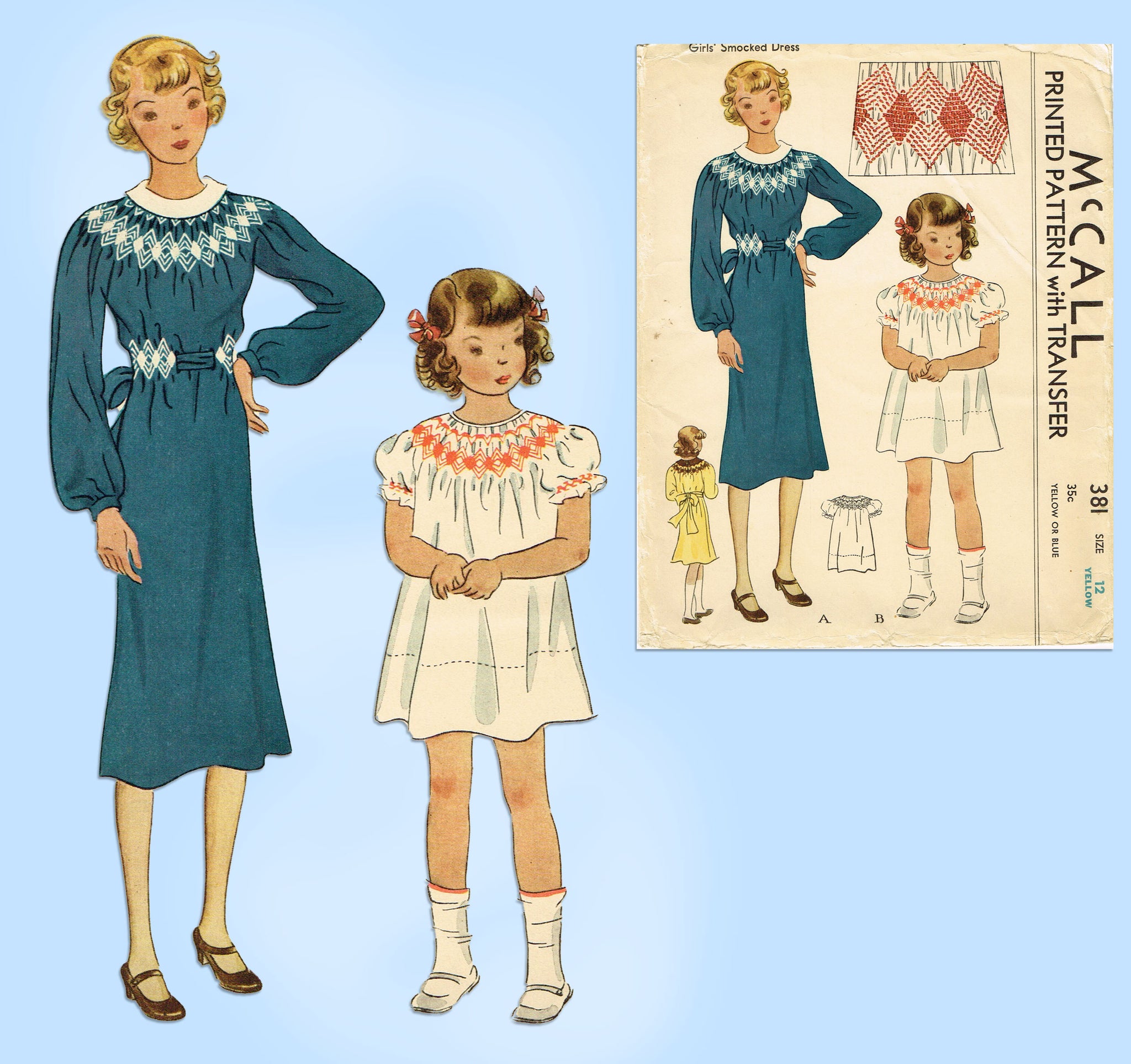 Style 2303 Girls Pillowcase Dress 1970s Vintage Sewing Pattern Size 10