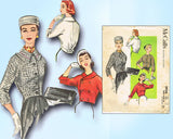 1950s Vintage McCall's Sewing Pattern 3936 Uncut Misses Bolero Jacket Set Sz 34B