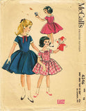 1950s Vintage McCalls Sewing Pattern 4346 Easy Little Girls Dress Pattern Sz 10 - Vintage4me2