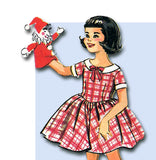 1950s Vintage McCalls Sewing Pattern 4346 Easy Little Girls Dress Pattern Sz 10 - Vintage4me2