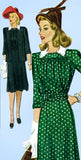 1940s Vintage McCall Sewing Pattern 4552 Stylish WWII Maternity Dress Sz 14 32B - Vintage4me2