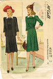 1940s Vintage McCall Sewing Pattern 4552 Stylish WWII Maternity Dress Sz 14 32B - Vintage4me2