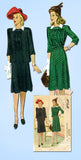 1940s Vintage McCall Sewing Pattern 4552 Stylish WWII Maternity Dress Sz 14 32B - Vintage4me2