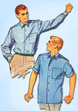 1950s Vintage McCall's Sewing Pattern 4866 Uncut Men's Shirt Size Ex Large