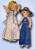 1930s Vintage McCall Sewing Pattern 525 Shirley Temple 20inch Doll Clothes