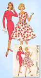1950s Vintage McCalls Sewing Pattern 5294 Easy to Make Junior Misses' Dress 35B