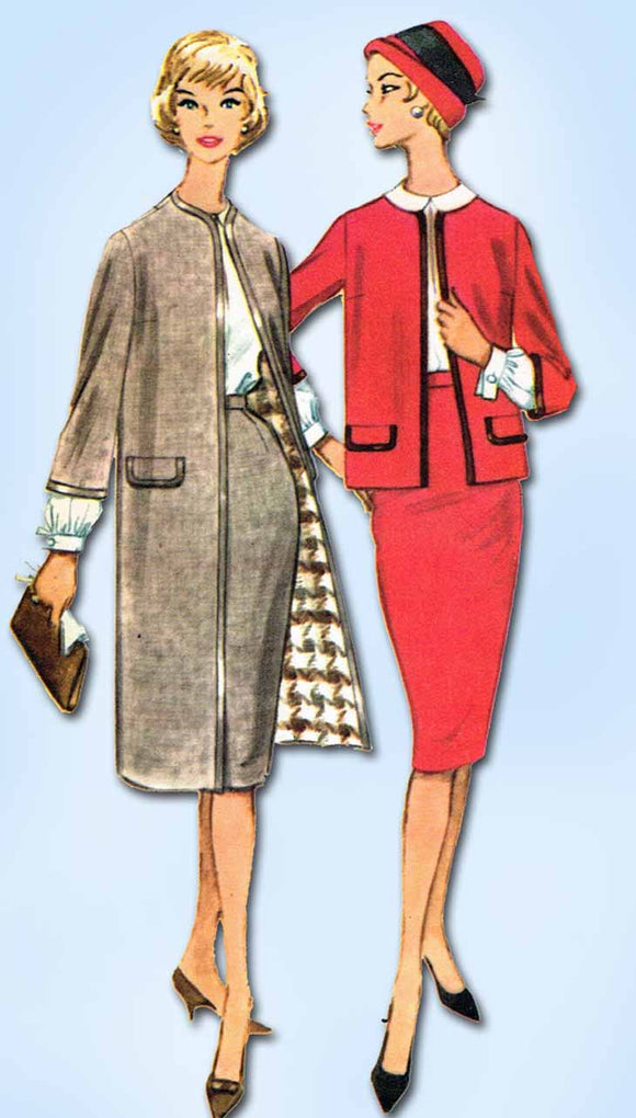 1950s Vintage McCalls Sewing Pattern 5302 Uncut Misses Suit and Coat Size 34 B