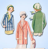 1920s Vintage McCall Sewing Patern 5522 Uncut Girls Flapper Blazer Jacket Sz 10 - Vintage4me2