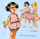 McCall's 5683: 1960s Toddler Girls Dress & Bloomers Sz 3 Vintage Sewing Pattern