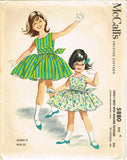 1960s Vintage McCall Sewing Pattern 5880 Designer Helen Lee Daughter Dress Sz4