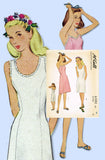 1940s Vintage McCall Sewing Pattern 6082 Uncut Girls Princess Cut Slip Sz 14