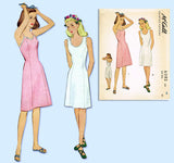 1940s Vintage McCall Sewing Pattern 6082 Uncut Girls Princess Cut Slip Sz 14