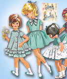 1960s Vintage McCalls Sewing Pattern 6417 Toddler Girls Easy Accessory Dress Sz5 - Vintage4me2