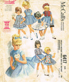 1960s Vintage McCalls Sewing Pattern 6417 Toddler Girls Easy Accessory Dress Sz5 - Vintage4me2