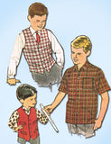 1960s Vintage McCall's Sewing Pattern 6453 Little Boys Shirt & Vest Size 12 30 C