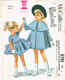 1960s Vintage McCalls Sewing Pattern 6701 Helen Lee Toddler Girls Dress & Coat 5 - Vintage4me2