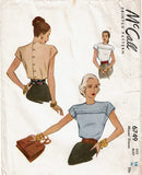 McCall's 6749: 1940s Stunning Misses Tucked Blouse 32 B Vintage Sewing Pattern