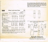 1960s Vintage McCall's Sewing Pattern 6809 Uncut Misses Sheath Dress Size 12 32B