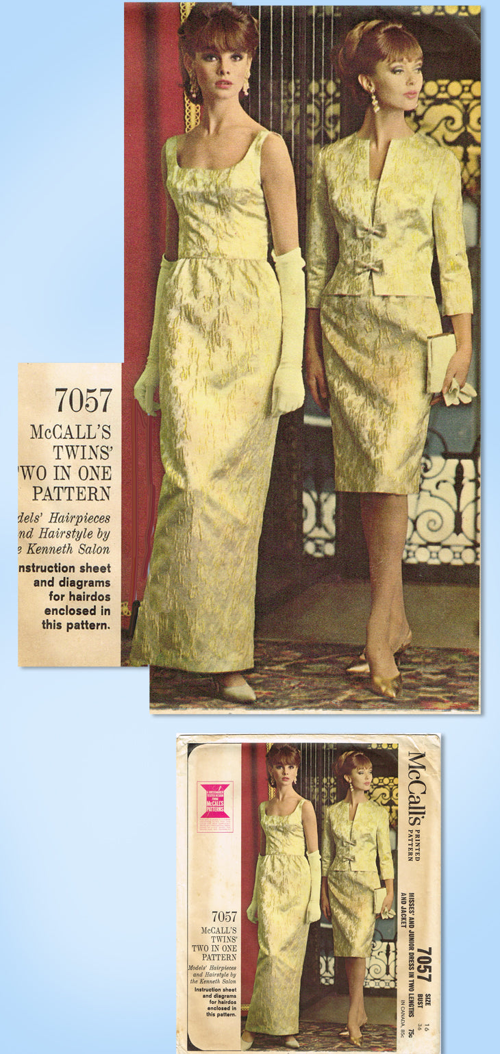 5456 Vintage McCalls SEWING Pattern Misses 1970s Dress Top Carefree Uneven  Hem
