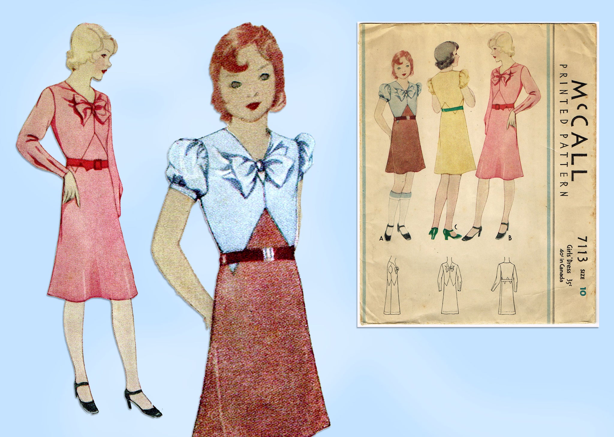 Style 2303 Girls Pillowcase Dress 1970s Vintage Sewing Pattern Size 10