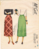 1940s Vintage Misses Day Skirt Uncut 1948 McCall Sewing Pattern 7192 Size 26 W