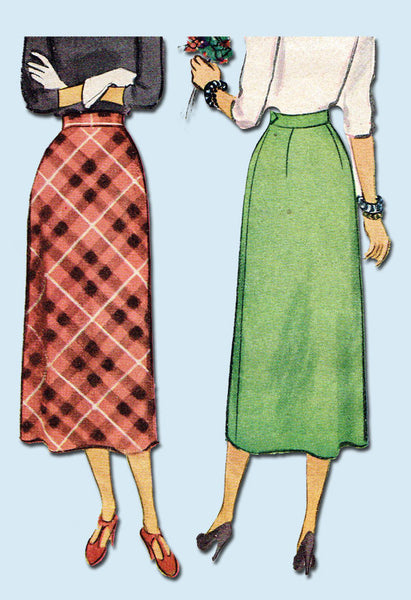 1940s Vintage Misses Day Skirt Uncut 1948 McCall Sewing Pattern 7192 Size 26 W