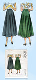 1940s Vintage McCall Sewing Pattern 7271 Lovely 12 Gore Skirt Size 26 Waist