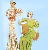 McCall 7318: 1930s Rare Designer Evening Gown Sz 32 Bust Vintage Sewing Pattern - Vintage4me2