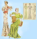 McCall 7318: 1930s Rare Designer Evening Gown Sz 32 Bust Vintage Sewing Pattern - Vintage4me2