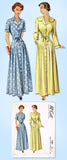 1940s Vintage McCall Sewing Pattern 7481 Uncut Misses Housecoat Size 12 30 Bust