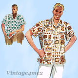 McCall's 7499: 1940s Classic Men's Sports Shirt Sz MED Vintage Sewing Pattern