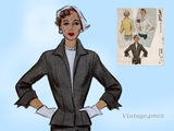 McCall's 8101: 1950s Stunning Misses Fitted Jacket Sz 38B Vintage Sewing Pattern