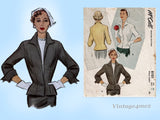 McCall's 8101: 1950s Stunning Misses Fitted Jacket Sz 38B Vintage Sewing Pattern