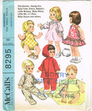 1960s Original Vintage McCalls Pattern 8295 7-8in Ginny Baby Doll Clothes Sz SM