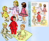 1960s Original Vintage McCalls Pattern 8295 7-8in Ginny Baby Doll Clothes Sz SM