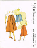 1950s Vintage McCalls Sewing Pattern 8624 Misses Wrap Around Skirt 28 Waist