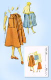 1950s Vintage McCalls Sewing Pattern 8624 Misses Wrap Around Skirt 28 Waist